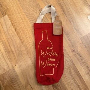 Love Vivid Canvas Wine Bottle Bag Rust Color 100% Cotton Natural & Eco Friendly